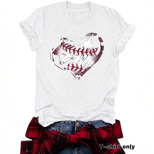 Short sleeved heart printed short sleeved shirt